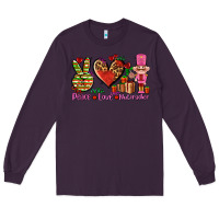 Plum peace love nutcraker Long Sleeve Tee - AdoDesignShop