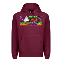 Burgundy creep it real libbey glass Premium Hoodie - BundleAndBundleShop