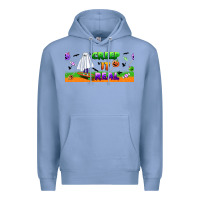 Colony Blue creep it real libbey glass Premium Hoodie - BundleAndBundleShop