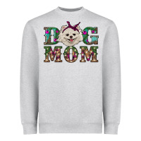 Heather Grey Christmas dog mom Pomeranian Heavyweight Sweatshirt - RanaPortraitStore