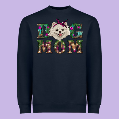 Christmas Dog Mom Pomeranian Heavyweight Sweatshirt Designed By Ranaportraitstore