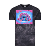 Cloud Black stitch rainbow Vintage Tee - Zillion Design Studio