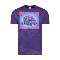 Cloud Purple stitch rainbow Vintage Tee - Zillion Design Studio
