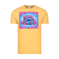 Vintage Mustard stitch rainbow Vintage Tee - Zillion Design Studio