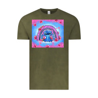 Vintage Olive stitch rainbow Vintage Tee - Zillion Design Studio