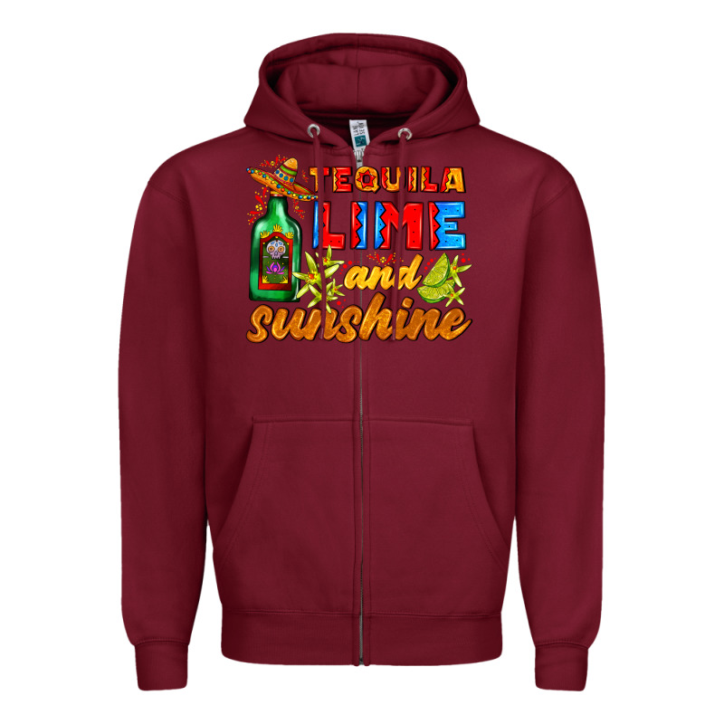 Tequila Lime And Sunshine Zipper Hoodie by AdoDesignShop | Teevron