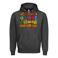 Charcoal Heather tequila lime and sunshine Zipper Hoodie - AdoDesignShop