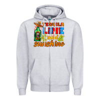 Heather Grey tequila lime and sunshine Zipper Hoodie - AdoDesignShop