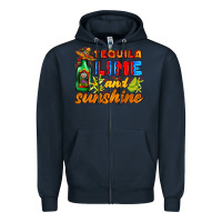 Navy tequila lime and sunshine Zipper Hoodie - AdoDesignShop