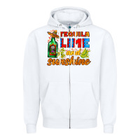 White tequila lime and sunshine Zipper Hoodie - AdoDesignShop