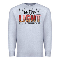 Heather Grey be the light Premium Sweatshirt - MaliasSmallBusiness