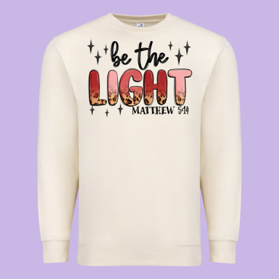 Be The Light Premium Sweatshirt Designed By Maliassmallbusiness