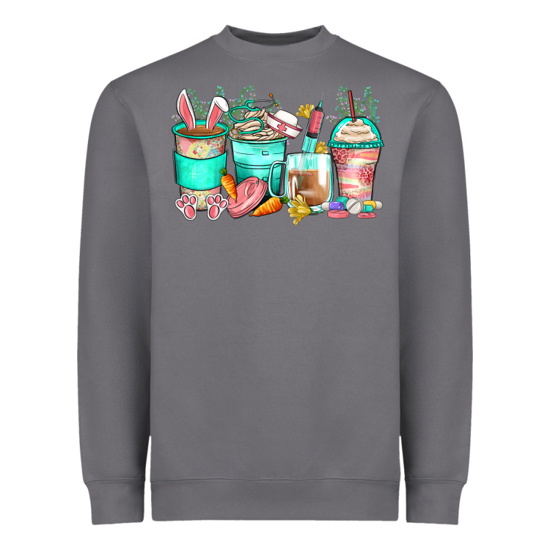 Easter Nurse Coffee Cups Heavyweight Sweatshirt by Zillion Design Studio | Teevron
