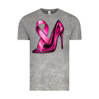 Cloud Rock Breast Cancer Ribbon and Heels Vintage Tee - texasbilliewilder