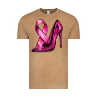 Vintage Camel Breast Cancer Ribbon and Heels Vintage Tee - texasbilliewilder