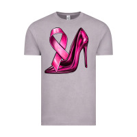 Vintage Zinc Breast Cancer Ribbon and Heels Vintage Tee - texasbilliewilder
