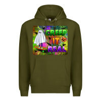 Army Green creep it real mousepad Premium Hoodie - BundleAndBundleShop