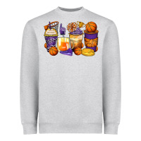 Heather Grey basketball coffee cups Heavyweight Sweatshirt - Zillion Design Studio