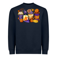 Navy basketball coffee cups Heavyweight Sweatshirt - Zillion Design Studio
