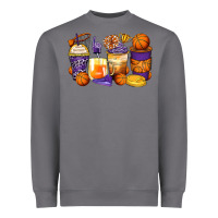 Basketball Coffee Cups Heavyweight Sweatshirt | Teevron