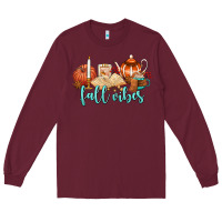 Burgundy fall vibes Long Sleeve Tee - AdoDesignShop