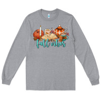 Heather Grey fall vibes Long Sleeve Tee - AdoDesignShop