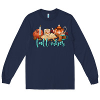 Navy fall vibes Long Sleeve Tee - AdoDesignShop