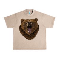 French Oak bear head Urban Heavy Tee - BarkalooDesign