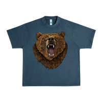 Midnight Navy bear head Urban Heavy Tee - BarkalooDesign