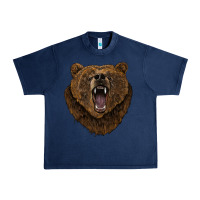 Navy bear head Urban Heavy Tee - BarkalooDesign