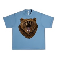 Pebble Blue bear head Urban Heavy Tee - BarkalooDesign