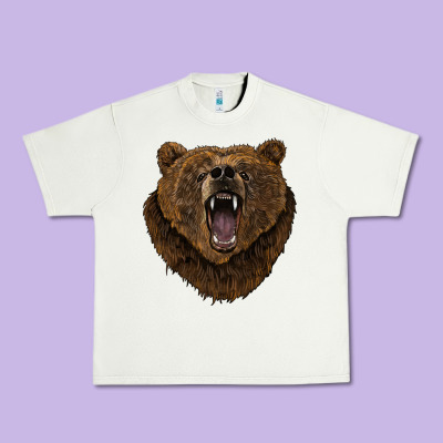 Bear Head Urban Heavy Tee Designed By Barkaloodesign