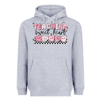 Heather Grey teaching sweetheart Heavyweight Hoodie - MaliasSmallBusiness