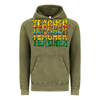 Vintage Olive teacher teacher teacher Vintage Hoodie - texasbilliewilder