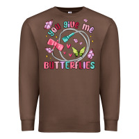 Chestnut you give me butterflies Premium Sweatshirt - MaliasSmallBusiness