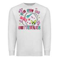 Oatmeal Heather you give me butterflies Premium Sweatshirt - MaliasSmallBusiness