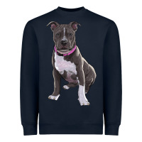 Navy pitbull Heavyweight Sweatshirt - RanaPortraitStore