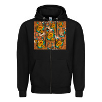 Black sunflower turquoise leopard cowhide horseshoe Zipper Hoodie - Artiststas