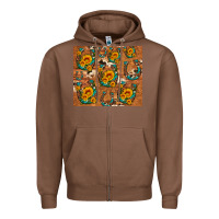 Chestnut sunflower turquoise leopard cowhide horseshoe Zipper Hoodie - Artiststas