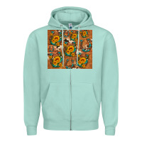 Seafoam sunflower turquoise leopard cowhide horseshoe Zipper Hoodie - Artiststas