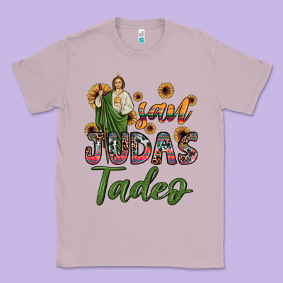 San Judas Tadeo Sunflower Classic Tee Designed By Jahusdesignshop