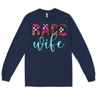 Navy race wife Long Sleeve Tee - JahusDesignShop