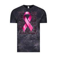 Cloud Black Breast Cancer Ribbon Hope Love Faith Vintage Tee - texasbilliewilder