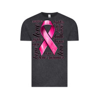 Vintage Black Breast Cancer Ribbon Hope Love Faith Vintage Tee - texasbilliewilder