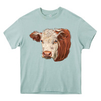 Arona hereford cow face Heavy Core Tee - LillyAllenDesigns