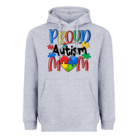 Heather Grey proud autism mom Heavyweight Hoodie - MaliasSmallBusiness