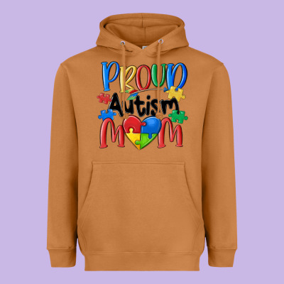 Proud Autism Mom Heavyweight Hoodie Designed By Maliassmallbusiness