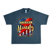 Midnight Navy American honey 4th of july Urban Heavy Tee - CowGirlArtShop