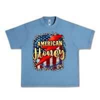 Pebble Blue American honey 4th of july Urban Heavy Tee - CowGirlArtShop