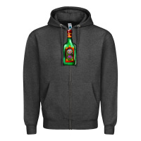 Charcoal Heather tequila bottle Zipper Hoodie - AdoDesignShop